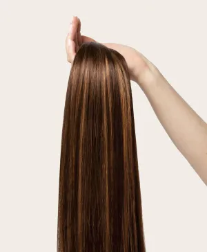 Subtle Brunette Highlighted, 20" Quad Clip-In Hair Extensions, PP2/6 | 265g