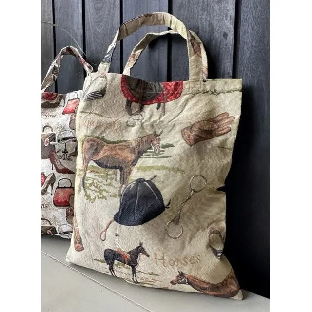 Tapestry Eco Shopping Bag - Equestrian