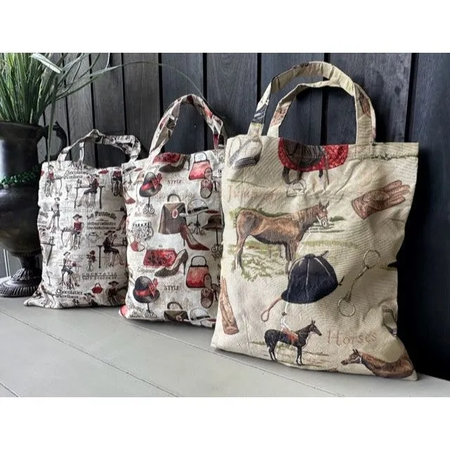 Tapestry Eco Shopping Bag - Equestrian