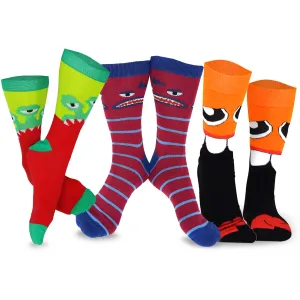 TeeHee Crazy Fun Novelty Casual Crew Socks for Unisex Adult Multipack (N2128FUN)