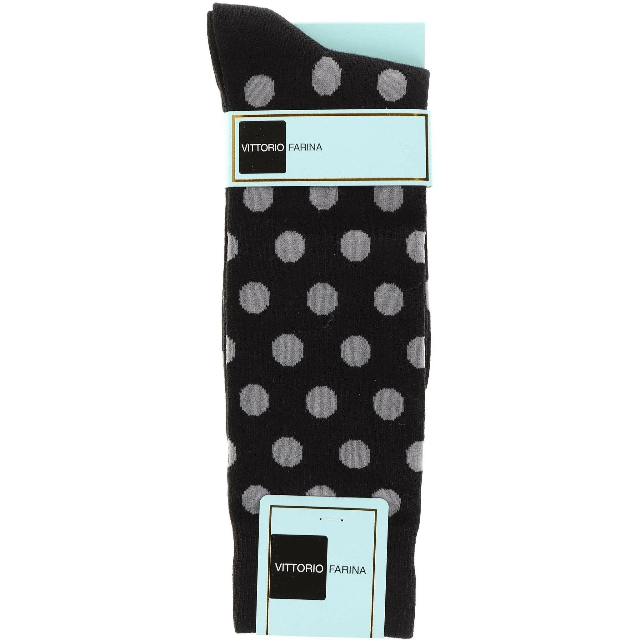 Vittorio Farina Men's Cotton Anklett Polka Dot Dress Socks