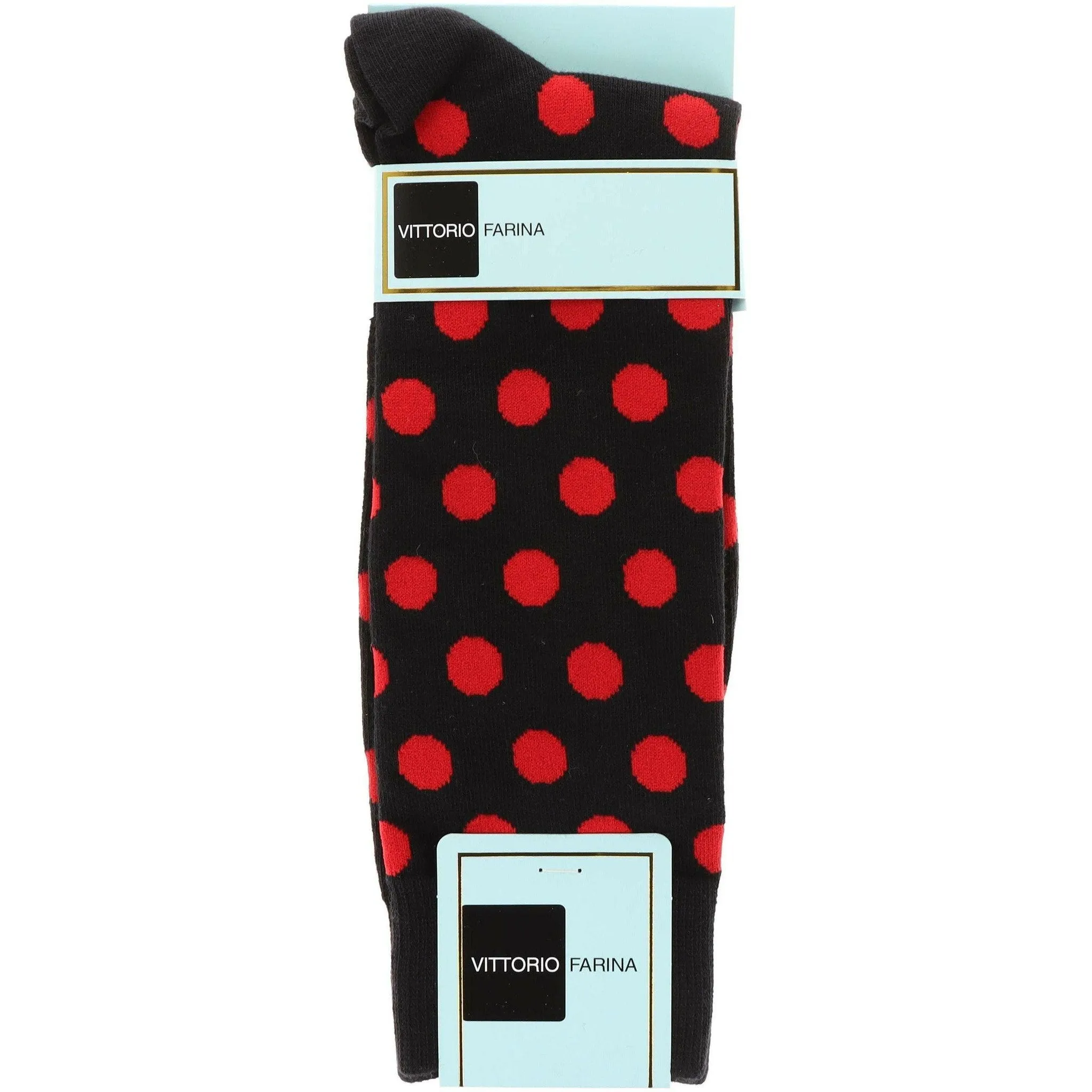 Vittorio Farina Men's Cotton Anklett Polka Dot Dress Socks