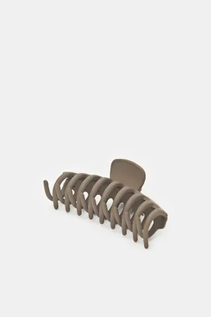 Women Brown Plain Hair Claw